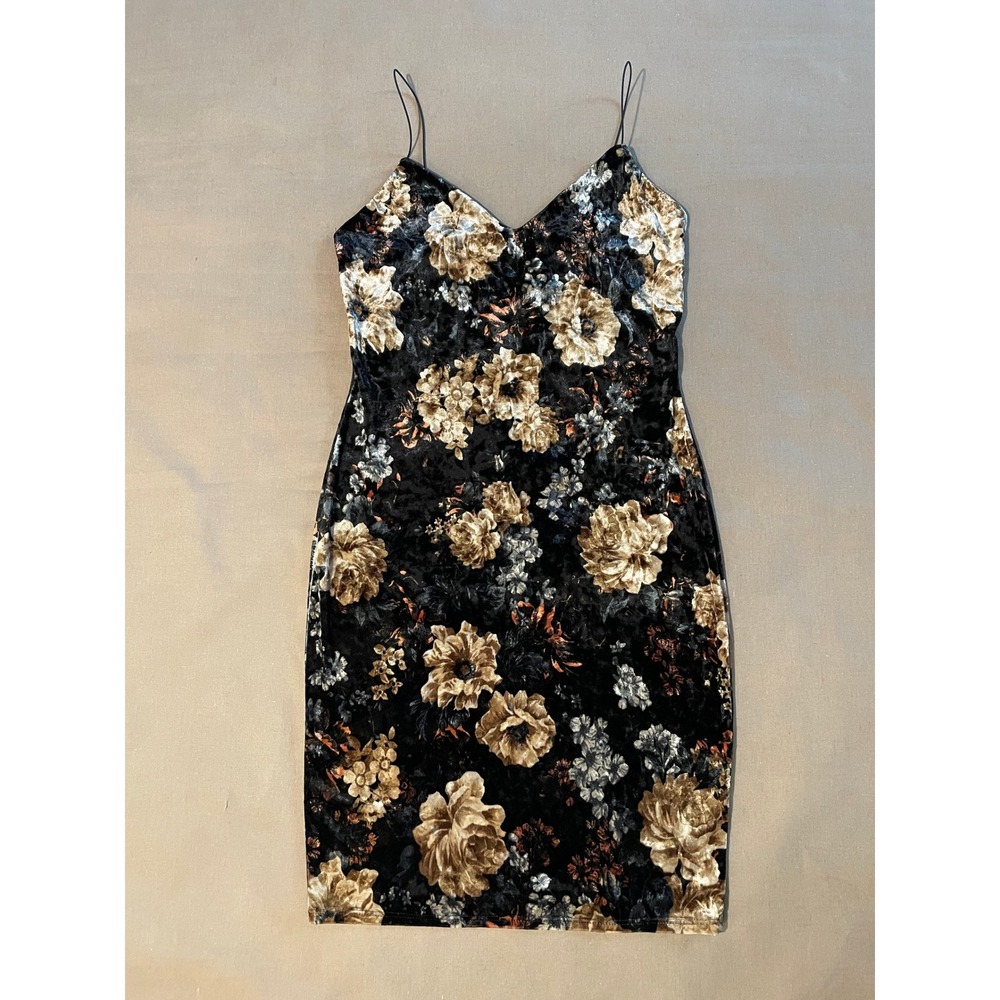 Vtg Y2K Charlotte Russe Velvet Slip Dress Sz L Mini Bodycon Indie Sleeze Baddie